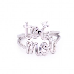 Anello "Toi et Moi" in...
