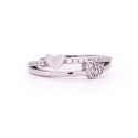 Anello fantasia in argento 925 con cuori luminosi