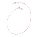 Cavigliera Minimal in Argento 925 con Piastrine Lucide – Made in Italy